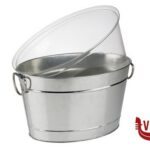 glacette/secchiello ghiaccio TIN-SPUMANTIERA CM 40 X 28 H.22 CM METALLO ZINCATO, PVC CON INSERTO IN PLASTICA APS  ASSHEUER POTT GMBH E CO KG