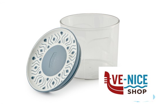 plastica TOSCA BLU-BARATTOLO ERMETICO LT.0,7 12X11H 55401 STEFANPLAST - immagine 2