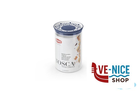 plastica TOSCA BLU-BARATTOLO ERMETICO LT.1,2 12X18H 55451 STEFANPLAST - immagine 3