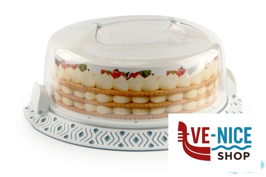 porta torta/formaggio TOSCA BLU - PORTATORTA CM 37X36X16H 55851 STEFANPLAST - immagine 3