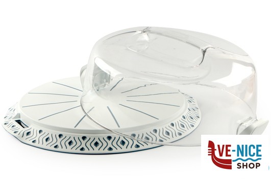 porta torta/formaggio TOSCA BLU - PORTATORTA CM 37X36X16H 55851 STEFANPLAST