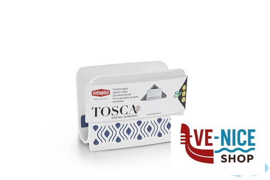 portatovaglioli TOSCA BLU - PORTATOVAGLIOLI CM15,5X7,5X11H 55351 STEFANPLAST - immagine 2