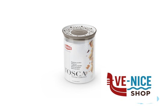 plastica TOSCA TORTORA-BARATTOLO ERMETICO LT.1,2 12X18H 55450 STEFANPLAST - immagine 3