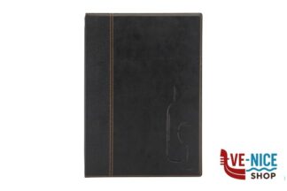 porta menu TRENDY-PORTAMENU CARTA DEI VINI IN SIMILPELLE COLORE NERO CM 24,6X34 ELASTICO ALLINTERNO PER CONTENERE GLI INSERTI UN INSERTO INCLUSO SECURIT