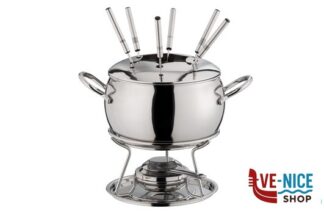 0 TWO IN ONE-SET 13 PZ. FONDUTA E PUNCH CM.22 H.23 LT2,2 ACCIAIO INOX E POLIPROPILENE 65060 APS  ASSHEUER POTT GMBH E CO KG