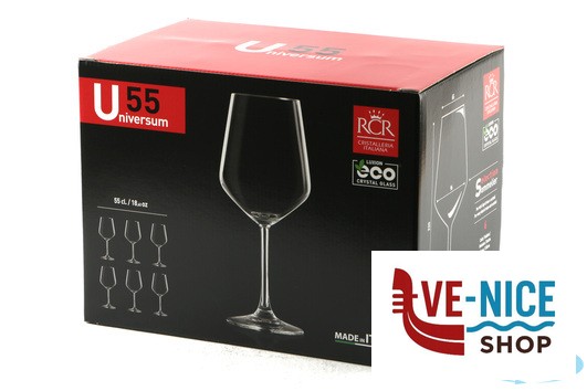 vetro cristallino UNIVERSUM-CONFEZIONE 6 CALICI VINO CL 55 25159020706 RCR CRISTALLERIA ITALIANA - immagine 4