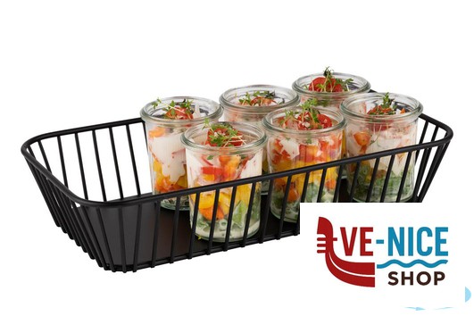 cestini per il pane URBAN-CESTELLO GN 1.3 METALLO NERO 32,5X17,6 H 7,5 APS ASSHEUER POTT GMBH E CO KG - immagine 3