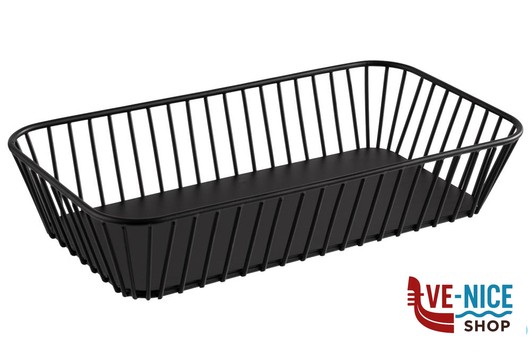 cestini per il pane URBAN-CESTELLO GN 1.3 METALLO NERO 32,5X17,6 H 7,5 APS ASSHEUER POTT GMBH E CO KG