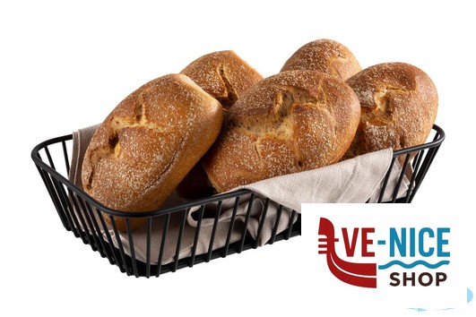 cestini per il pane URBAN-CESTELLO GN 1.3 METALLO NERO 32,5X17,6 H 7,5 APS ASSHEUER POTT GMBH E CO KG - immagine 2