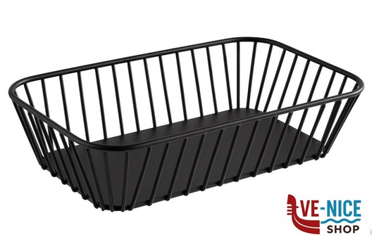 cestini per il pane URBAN-CESTELLO GN 1.4 METALLO NERO 26,5X16,2 H 7,5 APS ASSHEUER POTT GMBH E CO KG