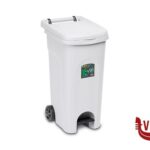 pattumiere URBAN ECO SYSTEM-BIDONE LT.80 BIANCO CON PEDALE 25604 STEFANPLAST