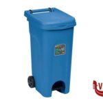 pattumiere URBAN ECO SYSTEM-BIDONE LT.80 BLU CAPRI CON RUOTE E PEDALE 25602 STEFANPLAST