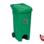 pattumiere URBAN ECO SYSTEM-BIDONE LT.80 VERDE CON RUOTE E PEDALE 25601 STEFANPLAST