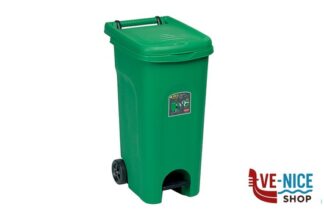 pattumiere URBAN ECO SYSTEM-BIDONE LT.80 VERDE CON RUOTE E PEDALE 25601 STEFANPLAST
