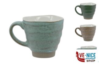 tazze da caffe' VANITY-TAZZA CAFFE SENZA PIATTO 9CL COLORI ASSORTITI IN STONEWARE IMPORT TAVOLA