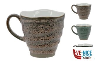 tazze da te' VANITY-TAZZA THE SENZA PIATTO 28CL COLORI ASSORTITI IN STONEWARE IMPORT TAVOLA