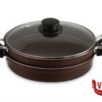 mondo cottura VAPORIERA 2 MANICI CM.24 CON COPERCHIO IN VETRO    260245 VALSECCHI CASALINGHI