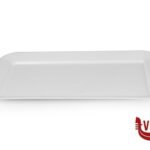 plastica VASSOIO BIANCO ESPOSITORE SALUMIERE CM 42X23X2,5 BORDO PIANO GIGANPLAST