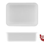 plastica VASSOIO ANTIASSORBENTE IN PMMA CM.22X29,5X8,5 BIANCO MOBIL PLASTIC