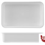 plastica VASSOIO ANTIASSORBENTE IN PMMA CM.22X36X8,5 BIANCO MOBIL PLASTIC