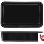plastica VASSOIO ANTIASSORBENTE IN PMMA CM.22X36X8,5 NERO MOBIL PLASTIC