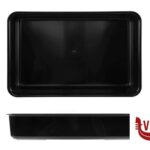 plastica VASSOIO ANTIASSORBENTE IN PMMA CM.29X44X8,5 NERO MOBIL PLASTIC