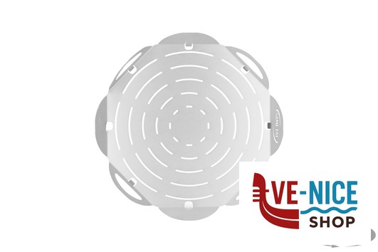 sottopiatti/vassoi VASSOIO-TAGLIERE PIZZA TONDO ALLUMINIO FORATO CON PIEDINI CM 41 VPFT41 GI METAL - immagine 2