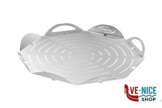 0 VASSOIO-TAGLIERE PIZZA TONDO ALLUMINIO FORATO CON PIEDINI CM 50 VPFT50 GI METAL