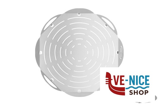 0 VASSOIO-TAGLIERE PIZZA TONDO ALLUMINIO FORATO CON PIEDINI CM 50 VPFT50 GI METAL - immagine 2
