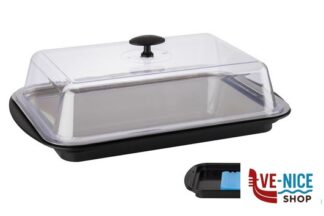 0 VASSOIO TERMICO RET. COPERCHIO CM43X2 H14. BASE PS NERO,VASSOIO INOX 18/0,COPERCHIO TRASPARENTE,2 REFRIGERATORI,1 CINTURA SILICONE PER TRASPORTO 09091 APS ASSHEUER POTT GMBH E CO KG