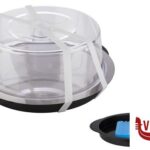 0 VASSOIO TERMICO TONDO COPERCHIO CM 35 H15. BASE PS NERO,VASSOIO INOX 18/0,COPERCHIO TRASPARENTE,2 REFRIGERATORI,1 CINTURA SILICONE PER TRASPORTO 09094 APS  ASSHEUER POTT GMBH E CO KG