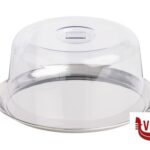 0 SET COMPOSTO DA VASSOIO TONDO CM 27 ACCIAIO INOX E COPERCHIO IN SAN H.12,5 CM 00827 APS  ASSHEUER POTT GMBH E CO KG