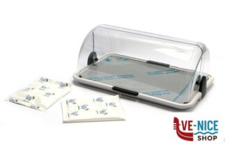 VETRINETTA CON VASSOIO INOX CM 46,5X31,5X19,5 L178VAS ROBEX porta torta/formaggio 1 pezzi