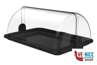 conservazione VETRINETTA DA BANCO GRANDE 46,5X31X19,5 BASE NERA ROBEX