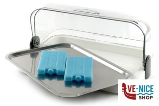 0 VETRINETTA DA BANCO BIANCO CM 44X32 20,5 CON VASSOIO INOX CM 39X28 APS ASSHEUER POTT GMBH E CO KG