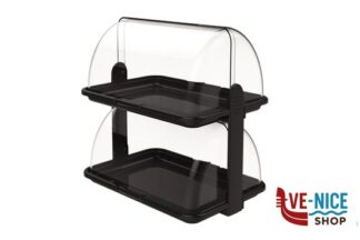 conservazione VETRINETTA DOPPIA GRANDE 46,5X31,5X40,5 BASE NERA ROBEX