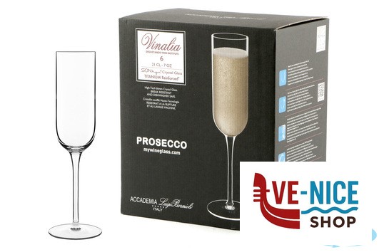 calici e flute spumante VINALIA - CF.6 CALICI PROSECCO CL.21 H.23,5 CM.7 BORMIOLI LUIGI - immagine 3