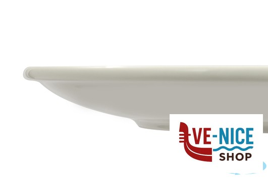 posacenere VITAL COUPE DOPPIO BORDO-PIATTO PIANO CM 24 - ALLUMINA ARIANE FINE PORCELAIN - immagine 2