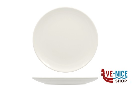 posacenere VITAL COUPE DOPPIO BORDO-PIATTO PIANO CM 29 - ALLUMINA ARIANE FINE PORCELAIN