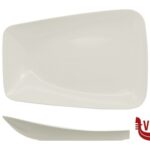 porcellana VITAL RECTANGLE - PIATTO PIANO CM 33X23 ASIMMETRICO ARIANE FINE PORCELAIN