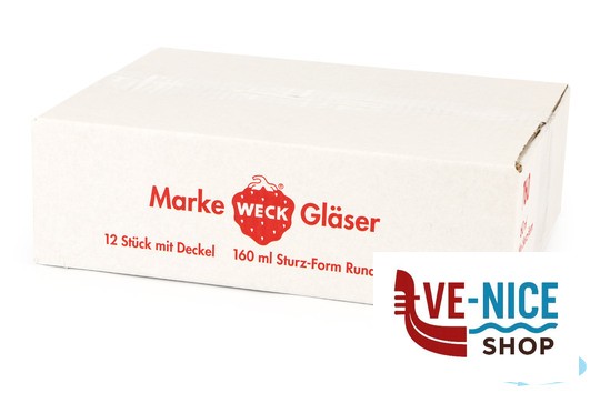 vetro WECK CILINDRICO- CARTONE 12 VASETTI ML.160 CON COPERCHIO 60 760 DOSEN-ZENTRALE ZUCHNER GMBH - immagine 3