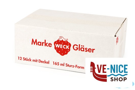 vetro WECK CILINDRICO- CARTONE 12 VASETTI ML.165 CON COPERCHIO 80 976 06646 DOSEN-ZENTRALE ZUCHNER GMBH - immagine 3