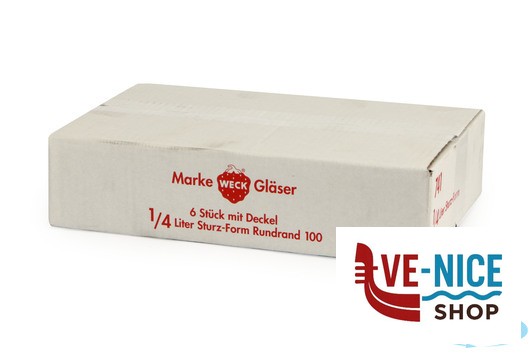 vetro WECK CILINDRICO- CARTONE 6 VASETTI ML.370 CON COPERCHIO 100 741 06753 DOSEN-ZENTRALE ZUCHNER GMBH - immagine 4