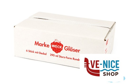 vetro WECK CIL- CARTONE 6 VASETTI ML.290 CON COPERCHIO 80 900 10588 DOSEN-ZENTRALE ZUCHNER GMBH - immagine 3