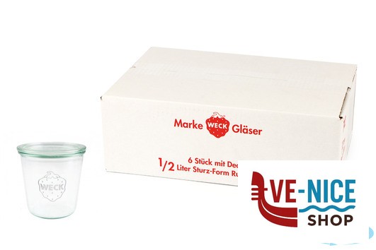 vetro WECK CIL- CARTONE 6 VASETTI ML.580 CON COPERCHIO 100 742 19681 DOSEN-ZENTRALE ZUCHNER GMBH - immagine 2