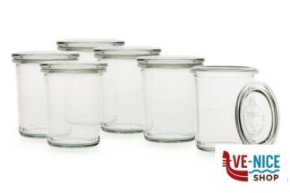 vetro WECK CILINDRICO VASSOIO 6 VASETTI ML.160 COPERCHIO 60 760 DOSEN-ZENTRALE ZUCHNER GMBH