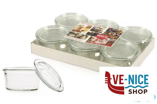 vetro WECK CILINDRICO VASSOIO 6 VASETTI ML.165 COPERCHIO 80 976 DOSEN-ZENTRALE ZUCHNER GMBH - immagine 4