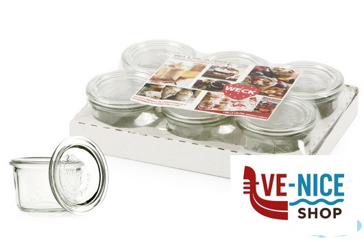 vetro WECK CILINDRICO VASSOIO 6 VASETTI ML.80 COPERCHIO 60 080 DOSEN-ZENTRALE ZUCHNER GMBH - immagine 4