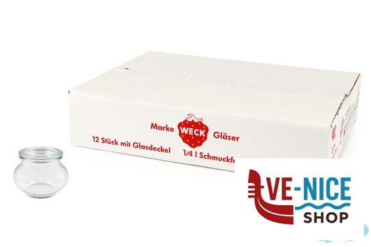 vetro WECK CIL- CARTONE 12 VASETTI ML.220 CON COPERCHIO 60 902 DOSEN-ZENTRALE ZUCHNER GMBH - immagine 2
