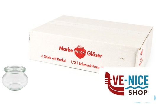 vetro WECK CIL- CARTONE 6 VASETTI ML.560 CON COPERCHIO 80 901 19874 DOSEN-ZENTRALE ZUCHNER GMBH - immagine 2